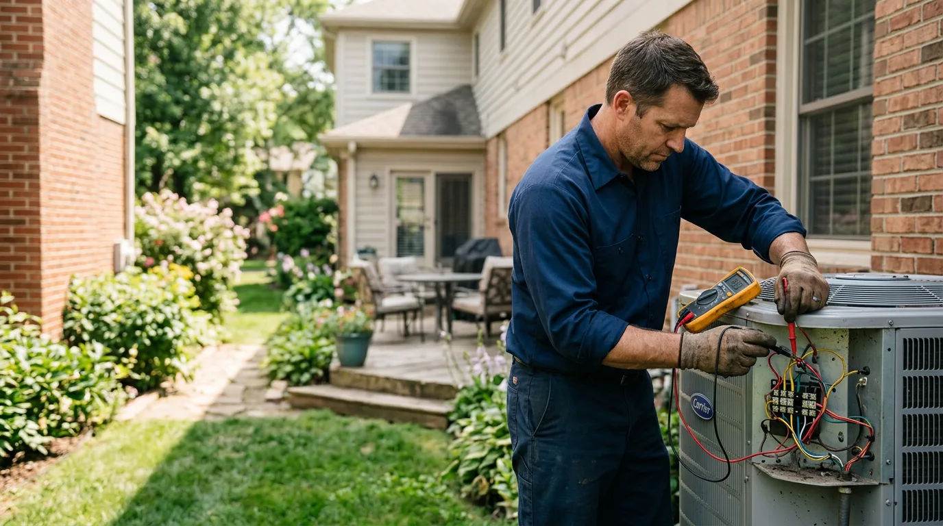 HVAC technician working near Kure Beach, NC